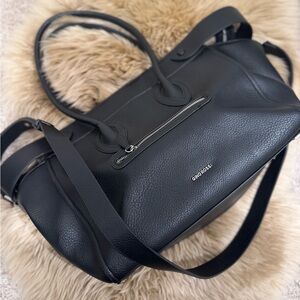 Large New Black Shoulder Bag Gino Rossi